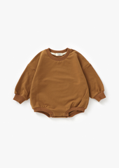 Toddler Sweatshirt Bubble Romper Cinnamon