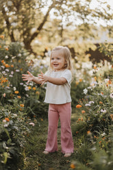 Baby and Toddler Moxlee Bamboo Flare Leggings Pink