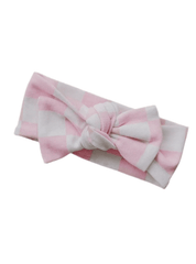 Baby and Toddler Girl Black or Pink Checkered Headband