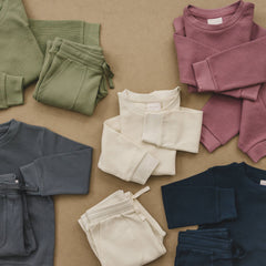 Baby and Toddler Frost Organic Cotton Waffle Knit Crew Neck
