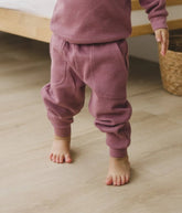 Baby and Toddler Boy or Girls Organic Cotton Waffle Knit Little Explorer Joggers
