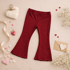 Baby and Toddler Bamboo Flare Leggings Dark Red