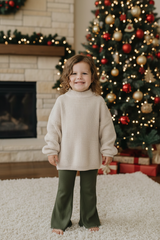 Baby and Toddler Moxlee Bamboo Flare Leggings-Dark Green