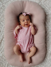 Baby Girl Cotton Pink Speckled Bubble Romper