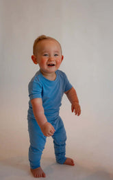 Baby and Toddler Bamboo Sky Blue Two Piece Pajama Set
