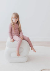 Baby and Toddler Girls Pink Brushed Organic Cotton Lounge Set