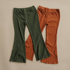 Baby and Toddler Bamboo Flare Leggings Burnt Orange