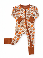 Baby Bamboo Checkerboard Pumpkin Sleeper