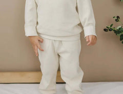 Baby and Toddler Boy or Girls Organic Cotton Waffle Knit Little Explorer Joggers