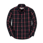 Organic Stretch Poplin Shirt: Black Ballet Plaid