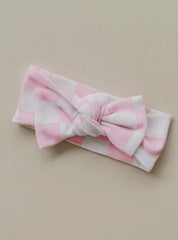 Baby and Toddler Girl Black or Pink Checkered Headband
