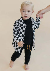 Baby and Toddler Boy Cotton Black Run Around Town Outfit