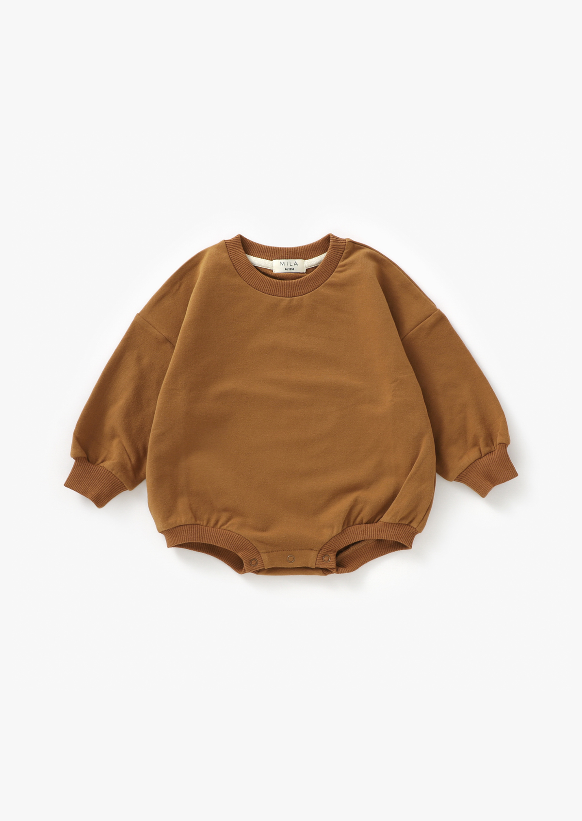 Toddler Sweatshirt Bubble Romper Cinnamon
