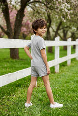 Light Gray Playtime Set-Ribbed Organic Cotton