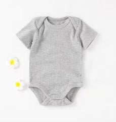 Light Gray Ribbed Bodysuit
