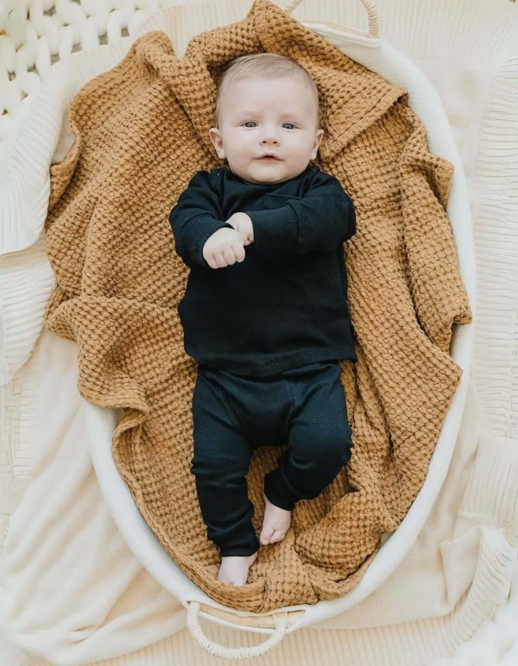 Baby and Toddler Boy Cotton Black Run Around Town Outfit