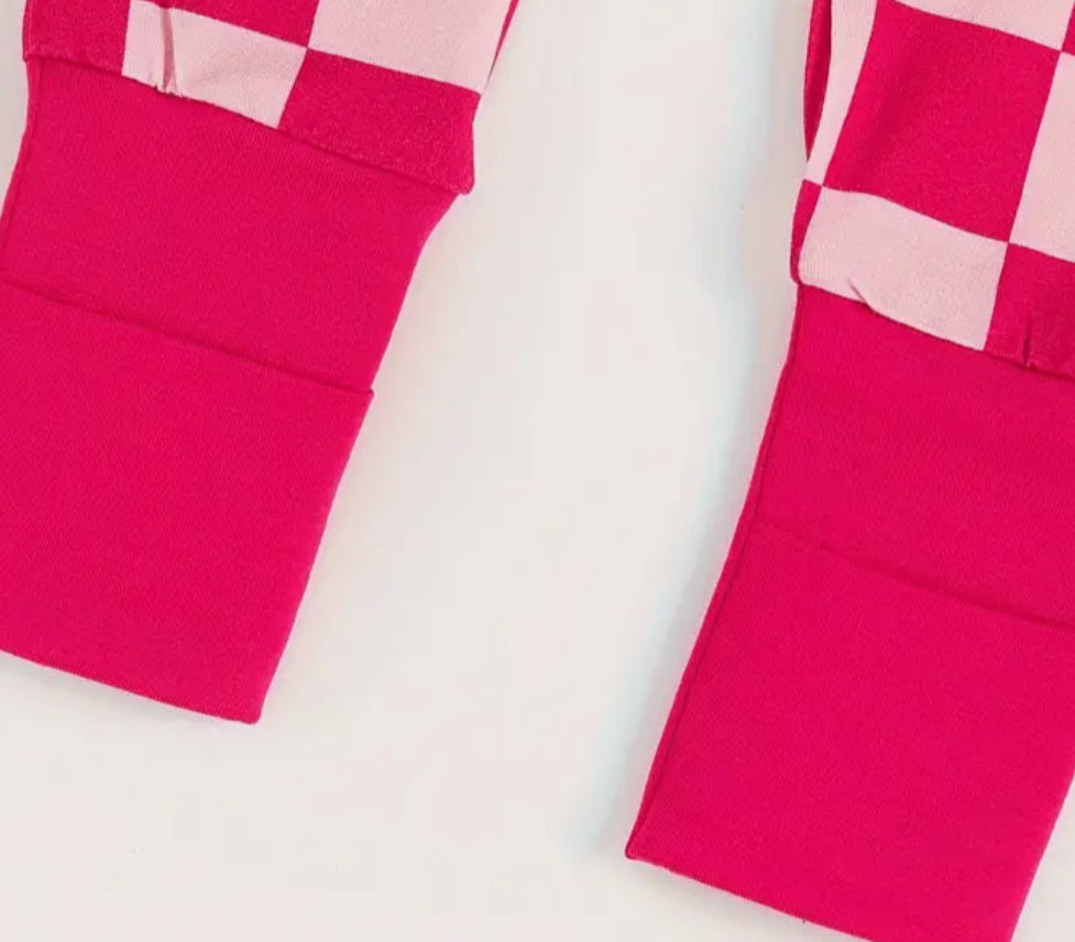 Pretty in Pink Checker Sleeper