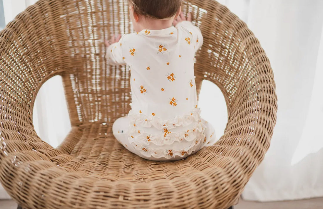Floral Sleeper with Ruffles