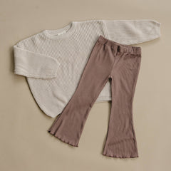 Baby and Toddler Bamboo Flare Leggings Dark Red