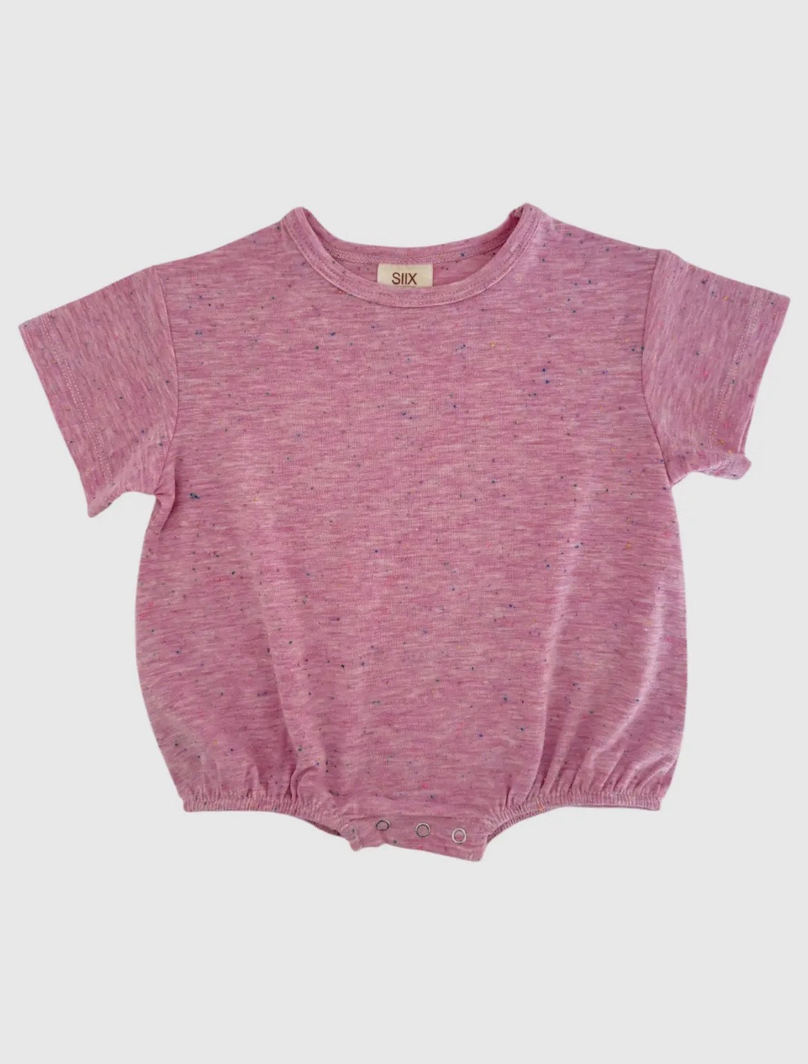 Baby Girl Cotton Pink Speckled Bubble Romper