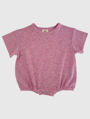 Baby Girl Cotton Pink Speckled Bubble Romper