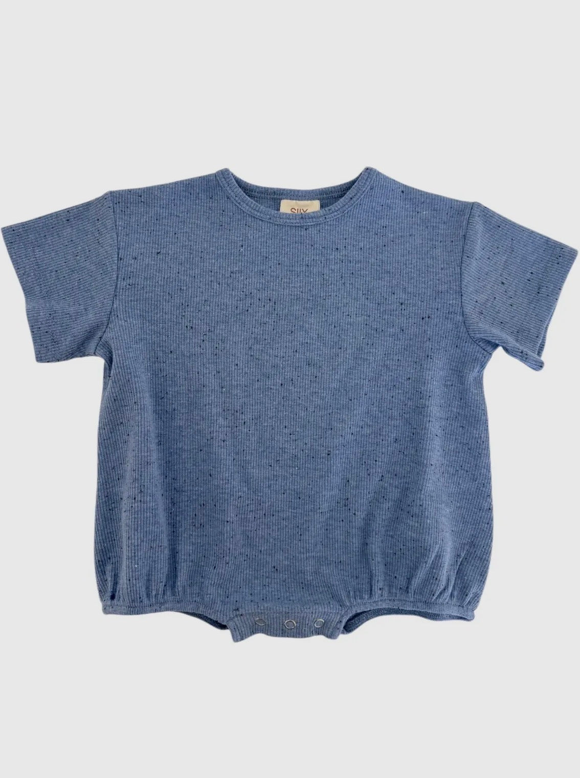 Baby Cotton Blue Speckled Bubble Romper