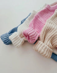 Baby and Toddler Girls Cotton Milk White Sweater