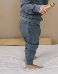 Baby and Toddler Boy or Girls Organic Cotton Waffle Knit Little Explorer Joggers