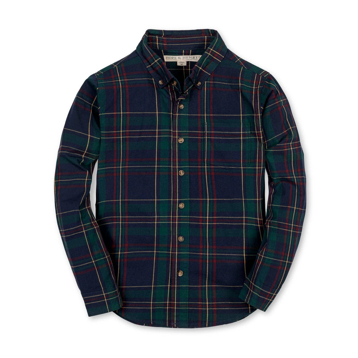 Organic Stretch Poplin Shirt: Scottish Plaid