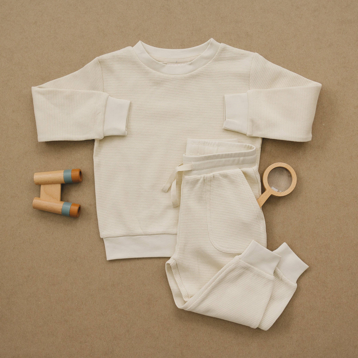 Baby and Toddler Frost Organic Cotton Waffle Knit Crew Neck