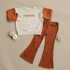Baby and Toddler Bamboo Flare Leggings Burnt Orange