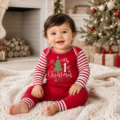 Baby's "My 1st Christmas" Cotton Romper