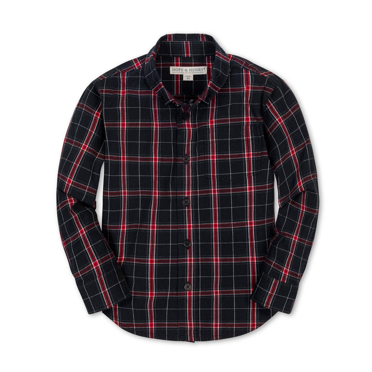Organic Stretch Poplin Shirt: Black Ballet Plaid